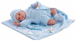 Кукла младенец в голубом костюмчике, 36 см. (Llorens Juan S.L., L 63611veg)